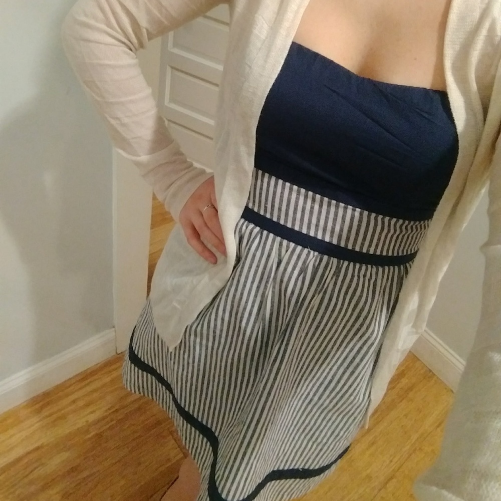 Strapless Nautical Dress